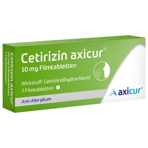CETIRIZIN axicur 10 mg Filmtabletten Produktbild