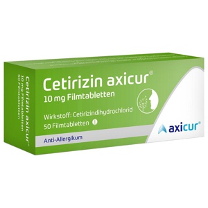 CETIRIZIN axicur 10 mg Filmtabletten Produktbild