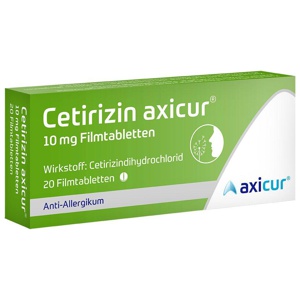 CETIRIZIN axicur 10 mg Filmtabletten Produktbild