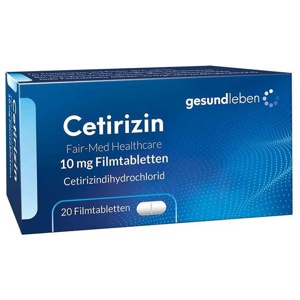 Cetirizin Fair-Med Healthcare 10 mg Filmtabletten, 50 St Filmtabletten Produktbild