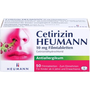 CETIRIZIN Heumann 10 mg Filmtabletten Produktbild