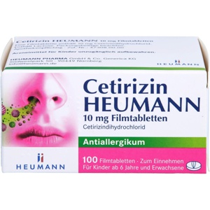 CETIRIZIN Heumann 10 mg Filmtabletten Produktbild