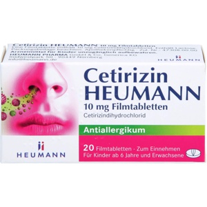 CETIRIZIN Heumann 10 mg Filmtabletten Produktbild