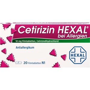 CETIRIZIN HEXAL Filmtabletten bei Allergien Produktbild