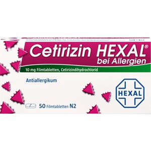 CETIRIZIN HEXAL Filmtabletten bei Allergien Produktbild