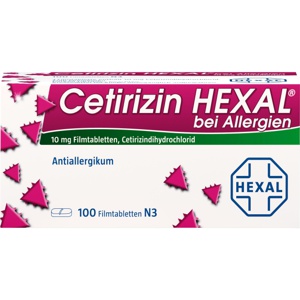 CETIRIZIN HEXAL Filmtabletten bei Allergien Produktbild