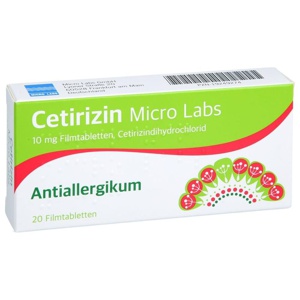 CETIRIZIN Micro Labs 10 mg Filmtabletten Produktbild