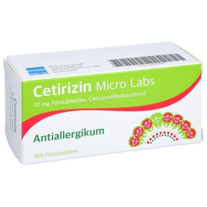 CETIRIZIN Micro Labs 10 mg Filmtabletten Produktbild