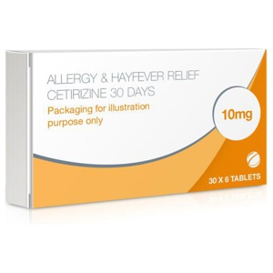 Cetirizine (10mg) - Hay Fever & Allergy Relief - 180 Tablets product image