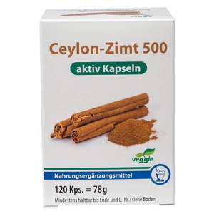 CEYLON-Zimt 500 aktiv Kapseln Produktbild