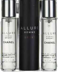 Chanel Allure Homme Sport Travel Spray And Two Refills 3 X 20ml Produktbild