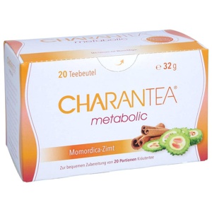 CHARANTEA metabolic Zimt Kräutertee Filterbeutel Produktbild