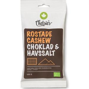 Chelsie's Rostade Cashewnötter Choklad & Havssalt 125 g produkt bild