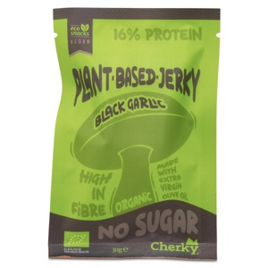Cherky Foods Plantbased Jerky Eco Black Garlic & Coffee 30 g produktbillede