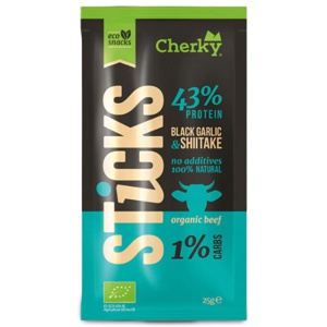 Cherky Foods Sticks Eco Black Garlic & Shiitake 25 g produktbillede