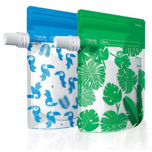 CherubBaby Matpåsar Blå/Grön (10p) 150ml produkt bild