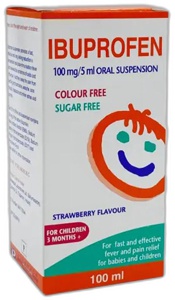 Children's Ibuprofen 100mg/5ml Sugar Free Oral Suspension 100ml product image
