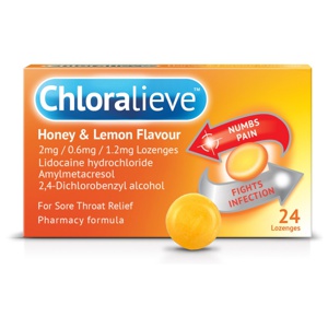Chloralieve Honey & Lemon Lozenges Pack of 24 product image