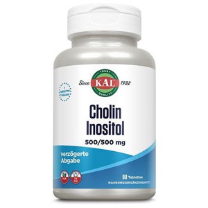 CHOLIN & INOSITOL 500 mg KAL Tabletten Produktbild