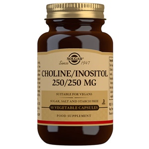 Solgar Choline/Inositol 250mg 50 kap. produktbillede