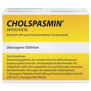 Cholspasmin Artischocke überzogene Tabletten, 100 St Überzogene Tabletten Produktbild