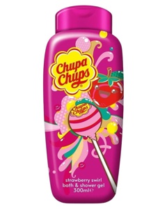Chupa Chups Bath & Shower Gel - Strawberry Swirl produktbillede