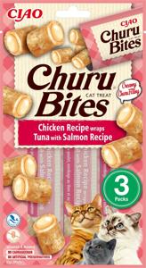 Churu Cat Bites Chicken & Tuna Wrap with Salmon 3 st produkt bild