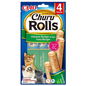 Churu Cat Rolls Chicken & Tuna Wrap 4 st produkt bild