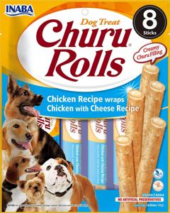 Churu Hundgodis Kycklingrulle med Krämig Ostfyllning 8 st produkt bild