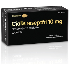 Cialis Reseptfri 10 mg tabletter 4 stk produktbilde