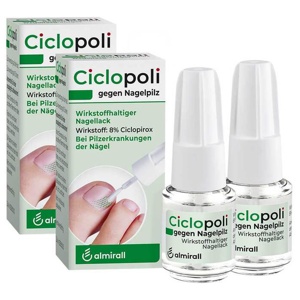 Ciclopoli gegen Nagelpilz, 2x6.6 ml Wirkstoffhaltiger Nagellack Produktbild