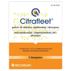 Citrafleet pulver til mikstur 2 doseposer produktbilde