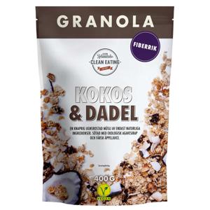 Clean Eating Granola Kokos & Dadel 400 g produkt bild