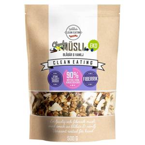 Clean Eating Müsli Chunky Blåbär & Vanilj 500 g produkt bild