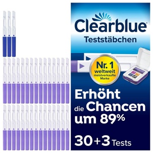 Clearblue Fertilitätsmonitor Teststäbchen 33 St Teststäbchen Produktbild