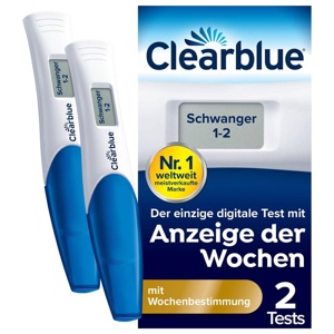 Clearblue Schwangerschaftstest Digital mit Worten & Wochenbestimmung 2er 2 St Test Produktbild