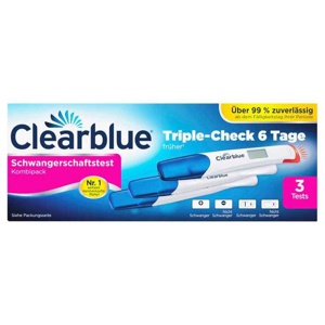 Clearblue Schwangerschaftstest Triple-Check Ultra Frühtest 3 St Test Produktbild