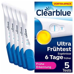 Clearblue Schwangerschaftstest Ultra Frühtest 5 St Test Produktbild