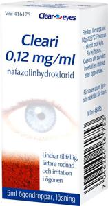 Cleari, ögondroppar, lösning 0,12 mg/ml 5 ml produkt bild
