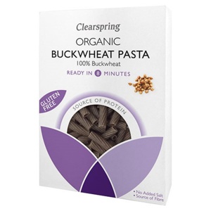Clearspring Boghvede Pasta Tortiglioni Ø 250 g produktbillede