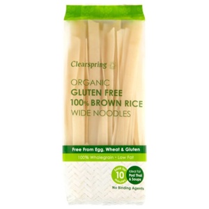 Clearspring Brun Ris Nudler Wide Ø - 200 g. produktbillede
