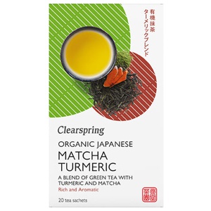 Clearspring Grøn Te Økologisk   Matcha Og Gurkemeje produktbillede