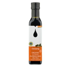 Clearspring Græskarkerneolie (ristet) Ø 250 ml produktbillede