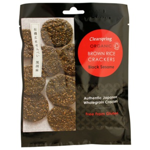 Rice Cracker black sesame Økologisk - 40 gram produktbillede