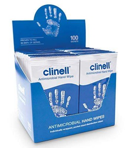 Clinell Antimicrobial Hand Wipe Pack of 100 Sachets product image