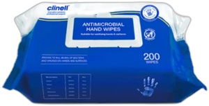 Clinell Antimicrobial Hand Wipes Pack of 8 product image