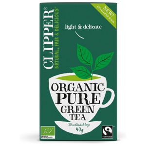 Clipper Organic Pure Green Tea 20 tepåsar produkt bild