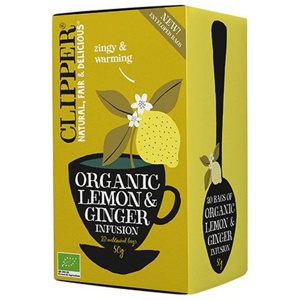 Clipper Tea Lemon & Ginger EKO 20 poser produktbillede