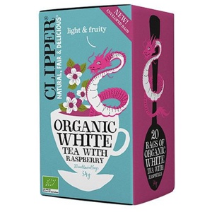 Clipper White Tea Raspberry 20 poser produktbillede