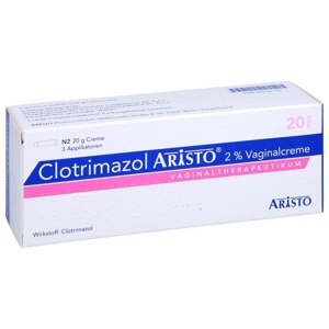 CLOTRIMAZOL ARISTO 2% Vaginalcreme + 3 Applikat. Produktbild